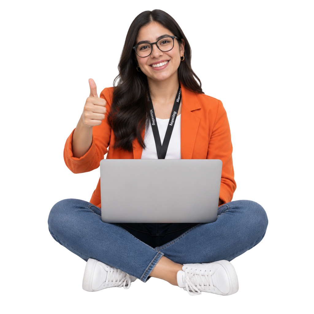 Especialista de Núxvel con laptop